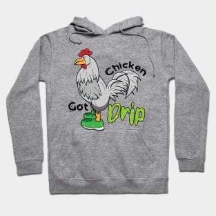 Chicken With Shoes White Green DRIP Hoodie